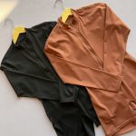 اورال آستین بلند اسپندکس مشکی و قهوه ای