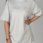 تیشرت لانگ نخ پنبه سفید